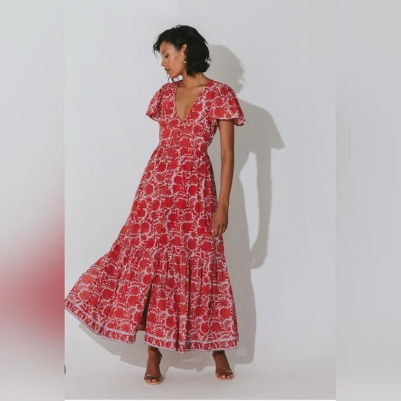 Cleobella Sasha Ankle Dress Excellent M Medium - Picture 2 of 11